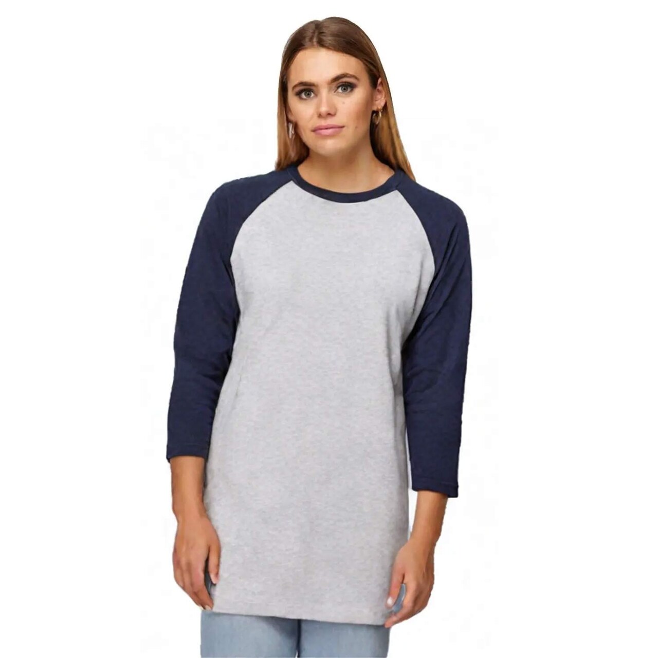 Gildan Heavy Cotton Raglan Crewneck 3/4 Sleeve T-Shirt for Everyday Comfort & Custom Printing Tee